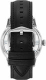 Fossil Townsman Automatic Skeleton Blue Dial Black Leather Strap Watch for Men - ME3200