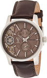 Fossil Twist Chronograph Multifunction Taupe Dial Brown Leather Strap Watch for Men - ME1098