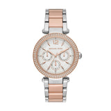 Michael Kors Parker White Dial Two Tone Steel Strap Watch for Women - MK5820