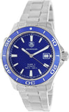 Tag Heuer Aquaracer Calibre 5 Automatic Blue Dial Silver Steel Strap Watch for Men - WAK2111.BA0830