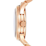 Michael Kors Runway Blue Dial Rose Gold Stainless Steel Strap Watch for Women - MK7065