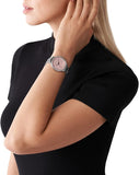 Michael Kors Pyper Three Hand Pink Dial Silver Steel Strap Watch For Women - MK4631