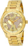 Michael Kors Layton Rose Gold Dial Gold Stainless Steel Strap Watch for Women - MK6476