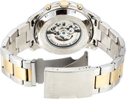 Fossil Grant Sport Automatic Skeleton Blue Dial Two Tone Steel Strap Watch for Men - ME3141