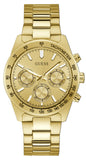 Guess Analog Chronograph Gold Dial Gold Steel Strap Watch for Men - GW0329G3