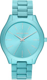 Michael Kors Slim Runway Blue Dial Blue Steel Strap Watch For Women - MK4525