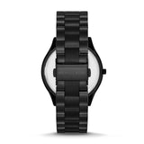 Michael Kors Mini Slim Runway Black Dial Black Steel Strap Watch for Women - MK3587