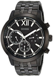 Guess Horizon Chronograph Black Dial Black Steel Strap Watch For Men - W0379G2