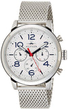 Tommy Hilfiger Jake Quartz White Dial Silver Mesh Bracelet Watch for Men - 1791233