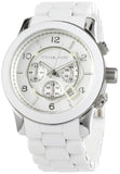 Michael Kors Oversize White Dial White Steel Strap Watch for Men - MK8108