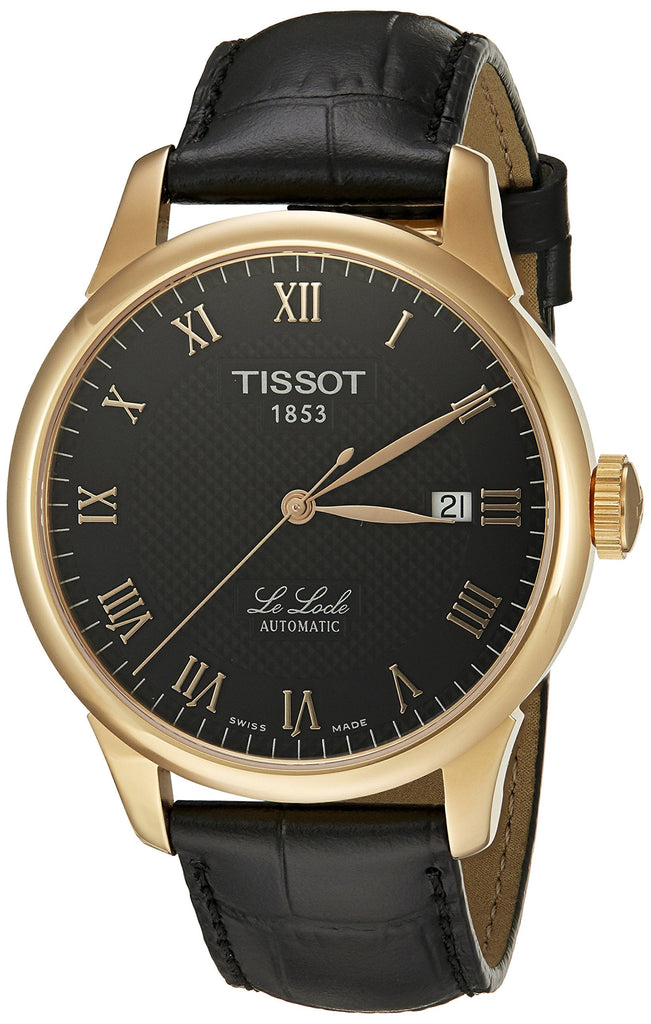 時計 TISSOT T-Classic Le Locle T41542353 Tissot T Classic Le Locle Automatic Black Dial Black Leather Strap