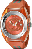 Gucci Sync XXL Quartz Orange Dial Orange Rubber Strap Unisex Watch - YA137108