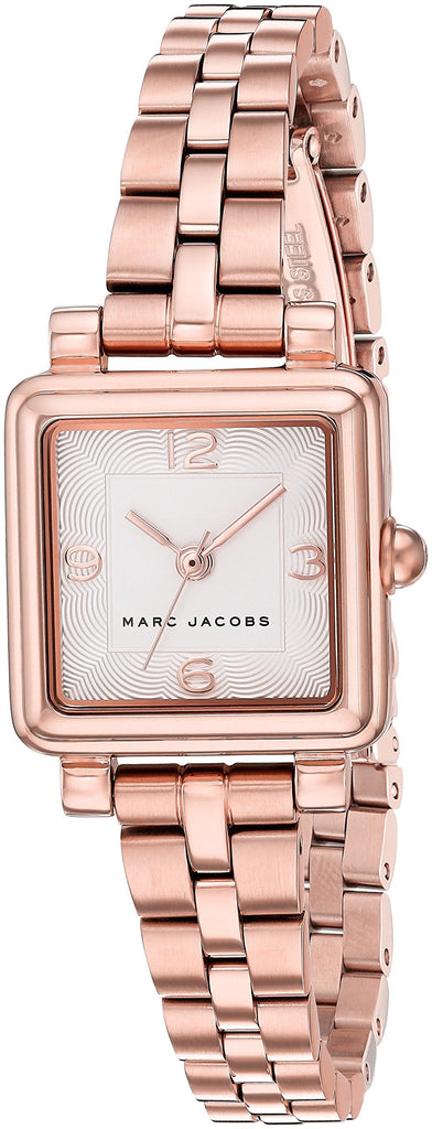 Marc Jacobs Vic Silver Dial Rose Gold Steel Strap Watch for Women