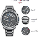 Tommy Hilfiger Decker Quartz Black Dial Black Steel Strap Watch for Men - 1791347