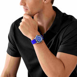 Michael Kors Maritime Three-Hand Analog Blue Dial Blue Silicone Strap Watch for Men - MK9156