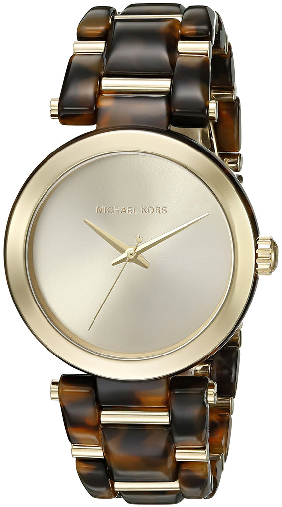 Michael Kors Delray Gold Dial Two Tone Steel Strap Watch for Women