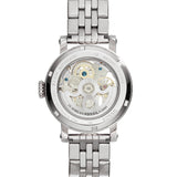 Fossil Boyfriend Automatic Skeleton Silver Dial Silver Steel Strap Watch for Women - ME3067