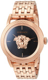 Versace Palazzo Empire Black Dial Rose Gold Steel Strap Watch for Men - VERD00718