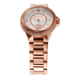 Michael Kors Camille Multifunction White Dial Rose Gold Steel Strap Watch For Women  - MK4700