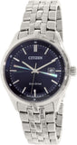 Citizen Eco Drive Blue Dial Silver Steel Strap Watch For Men - BM7250-56L
