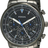 Fossil Goodwin Chrono Analog Black Dial Black Steel Strap Watch for Men - FS5518