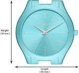 Michael Kors Slim Runway Blue Dial Blue Steel Strap Watch For Women - MK4525