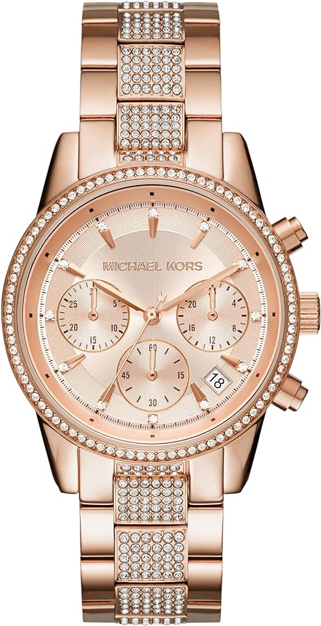 Kors Ritz Michael Kors Uhr Silber Rosa Zifferblatt Michael Kors