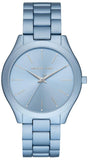 Michael Kors Slim Runway Blue Dial Blue Steel Strap Watch For Women - MK4548