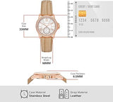 Michael Kors Mini Everest Crystals White Dial Brown Leather Strap Watch for Women - MK4719