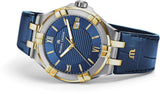 Maurice Lacroix Aikon Blue Dial Blue Leather Strap Watch for Men - AI1008-PVY11-432-1