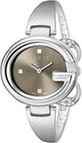 Gucci Guccissima Brown Dial Silver Steel Strap Watch For Women - YA134302