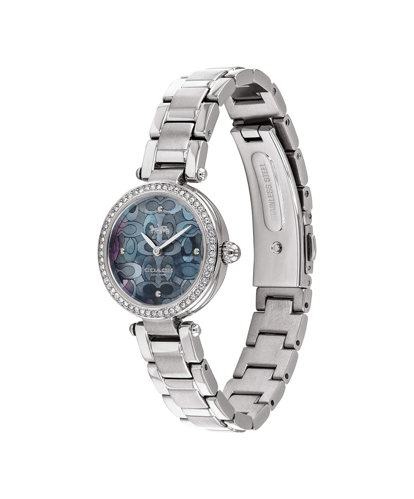 Coach Park Blue Mother of Pearl Dial Silver Steel Strap Watch for Women - 14503224