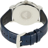 Emporio Armani Dress Quartz Blue Dial Blue Leather Strap Watch For Men - AR2501