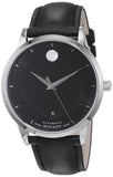 Movado 1881 Automatic Black Dial Black Leather Strap Watch for Men - 606873