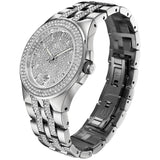 Bulova Crystal Pave Silver Dial Silver Steel Strap Watch for Men - 96B235