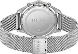 Hugo Boss Associate Black Dial Silver Mesh Bracelet Watch for Men - 1513805