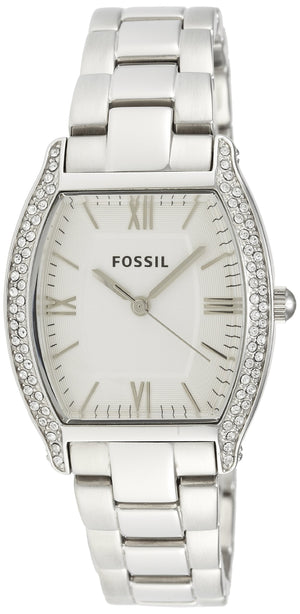 Fossil Wallace Silver Dial Silver Steel Strap Watch for Women - ES3174
