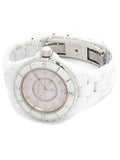 Chanel J12 Quartz Diamonds Pink Dial White Steel Strap Watch for Women - J12 H5513