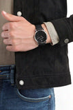 Emporio Armani Classic Quartz Black Dial Black Leather Strap Watch For Men - AR1692