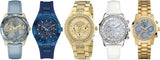 Guess Mini Sunrise Quartz Blue Dial Gold Steel Strap Watch For Women - W0448L6