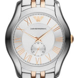 Emporio Armani Classic Quartz Silver Dial Two Tone Steel Strap Watch For Men - AR1824