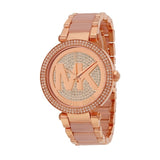 Michael Kors Parker Pink Dial Pink Steel Strap Watch for Women - MK6176