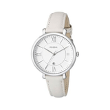 Fossil Jacqueline Beige Dial Pink Leather Strap Watch for Women - ES3793