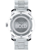 Movado Bold Crystal Dot Silver Dial Silver Steel Strap Watch For Women - 3600334