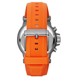 Michael Kors Dylan Chronograph Grey Dial Orange Rubber Strap Watch for Men - MK8296