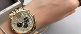 Michael Kors Lexington Gold Dial Gold Stainless Steel Strap Watch for Men - MK8494