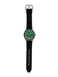 Michael Kors Maritime Analog Green Dial Black Silicone Strap Watch for Men - MK9158