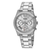 Fossil Boyfriend Multifunction Silver Dial Silver Steel Strap Watch for Women - ES3883