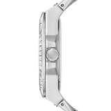 Guess Zeus Multifunction Diamonds Silver Dial Silver Steel Strap Watch for Men - GW0209G1