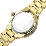 Michael Kors Camille Chronograph White Dial Gold Steel Strap Watch For Women - MK6994